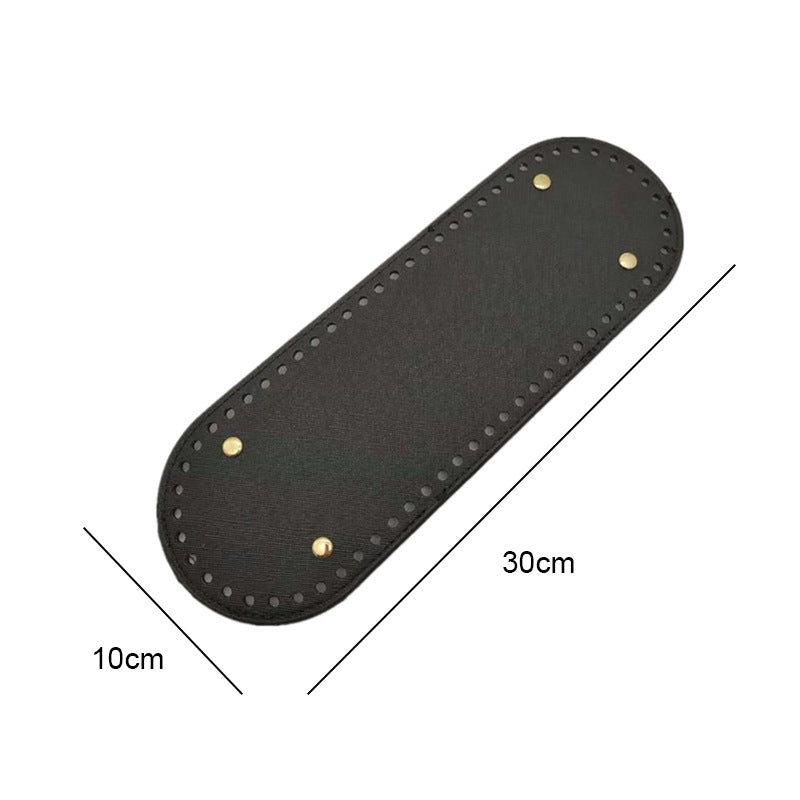 30X10Cm Leather Bag Bottoms Diy Handmade Oval Long Bottom Bag Accessories For Knitting Bags Handbag Crossbody Bags Bottom