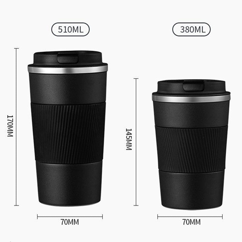 380Ml/510Ml Double Stainless Steel Coffee Thermos Mug With Non-Slip Case Car Vacuum Flask Travel Insulated Bottle