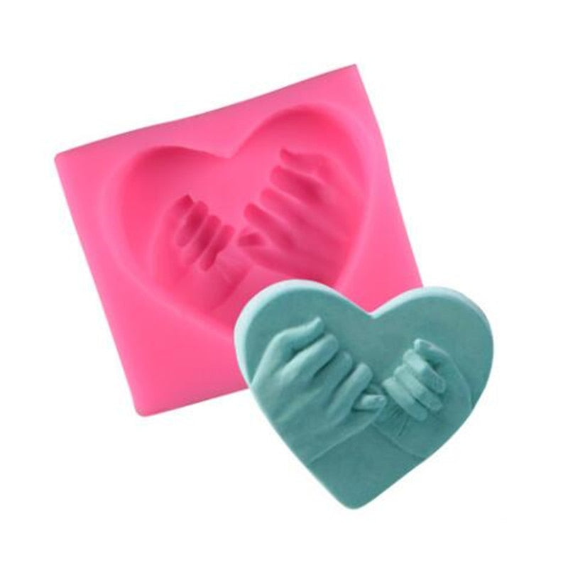 3D Love Heart  Shaped Silicone Soap Mold Diy Cake Candel Chocolate Soap Mold Mould Fondant Sugar Art Tools For Soap Making
