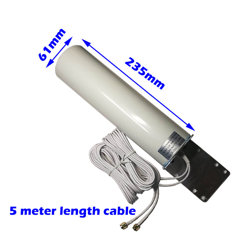 3G 4G Lte 2G Outdoor Antenna 5Meters Omni-Directional Smats9 Crc9 Connector Wide Band Compact For Router Modem Repeater Extender