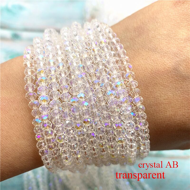 3X4Mm  Austria Faceted Crystal Glass Beads Loose Spacer Beads For Jewelry Making Wholesale  Diy  Bracelet Making