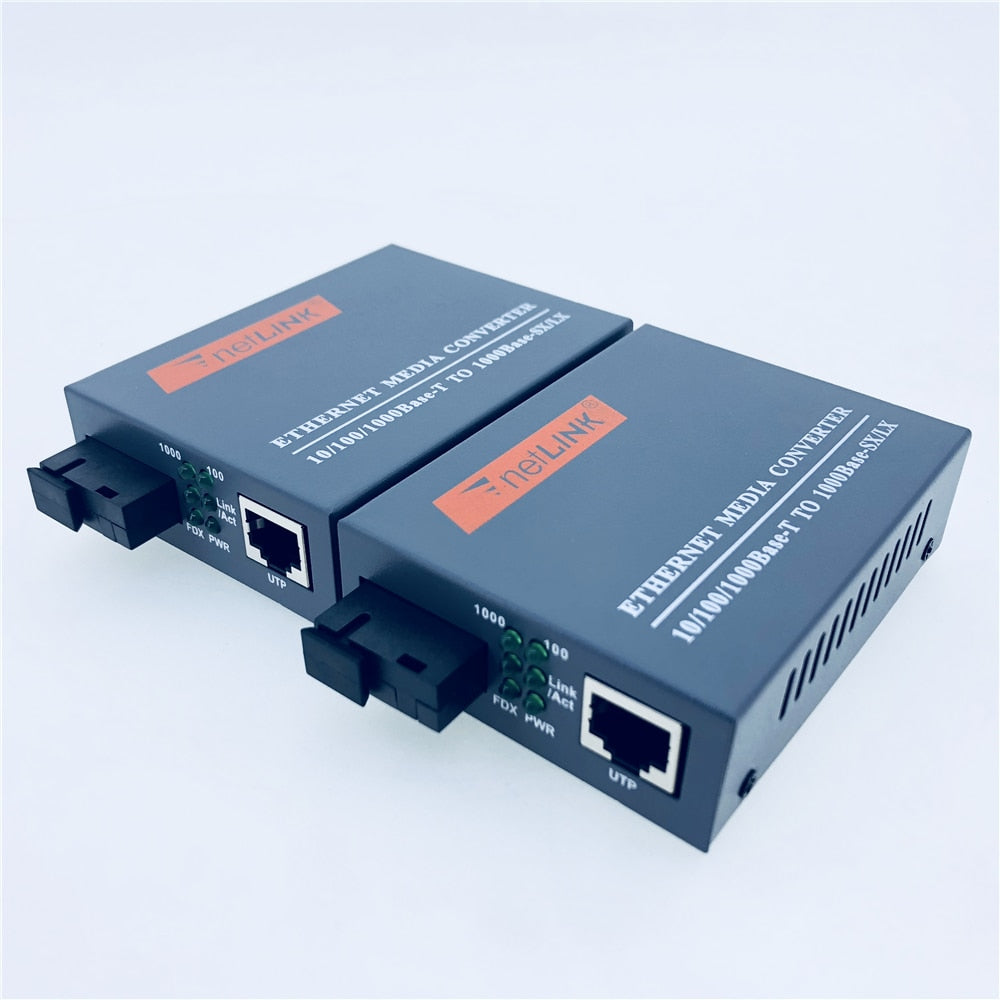 3Pairs Htb-Gs-03 Gigabit Fiber Optical Media Converter 10/100/1000Mbps  Single Mode Single Fiber Sc Port External Power Supply