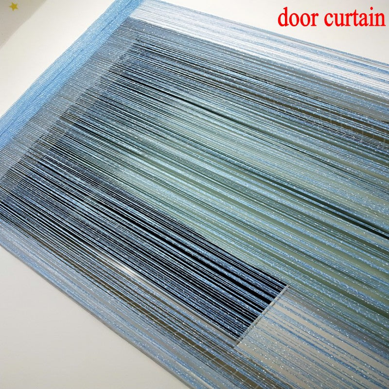 3X2.6M String Curtain Shiny Tassel Line Curtains Window Door Divider Drape Living Room Decor Valance