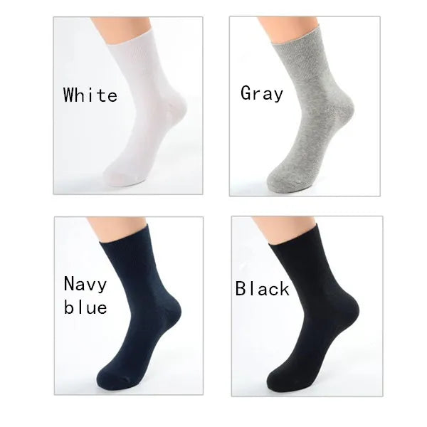4 Pairs/Lot Diabetic Socks Non Binding Loose Mouth Socks For Diabetes Hypertensive Patients Bamboo Cotton Material Women And Men