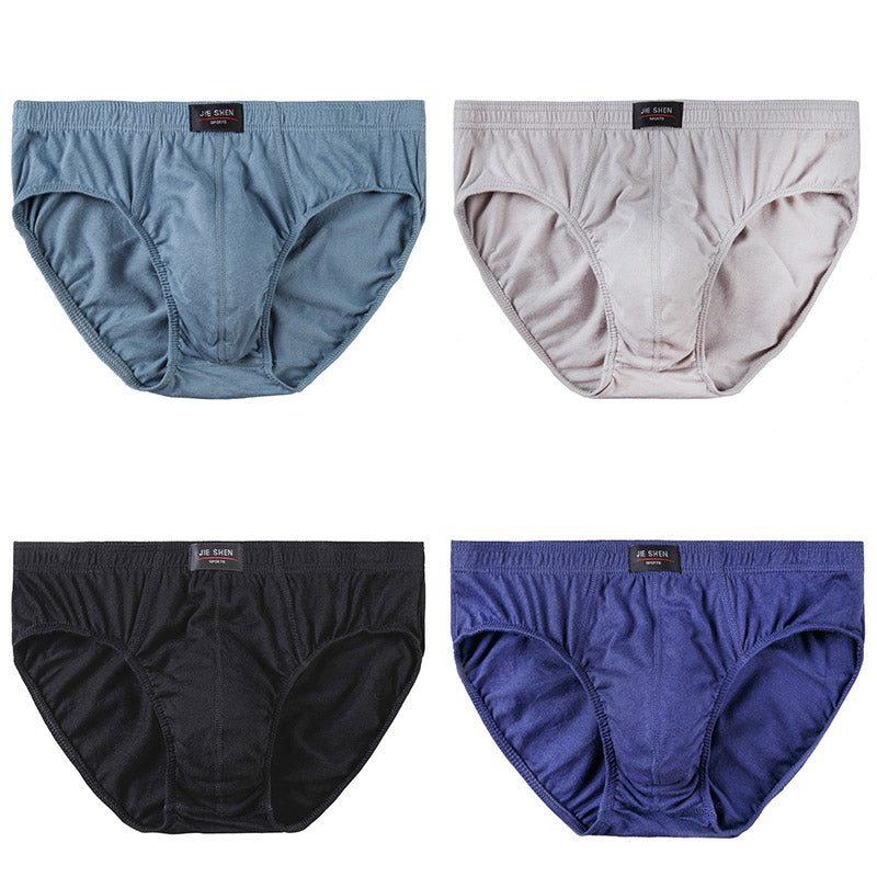 4 Pieces/Lot Cotton Men Underwear Sexy Men'S Briefs Male Comfortable Underwear Gay Mens Soft Briefs Solid Shorts Male Panties