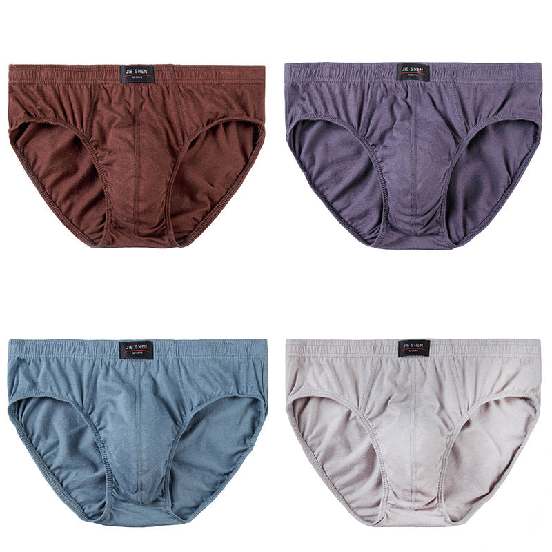 4 Pieces/Lot Cotton Men Underwear Sexy Men'S Briefs Male Comfortable Underwear Gay Mens Soft Briefs Solid Shorts Male Panties