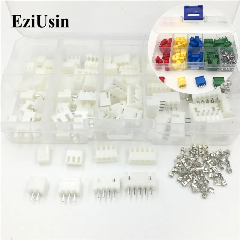 40/50/60Sets Xh2.54 Jst Terminal Male Female Wire Connector Adaptor 2P 3P 4P 5P 2.54Mm 2.5Mm Pin Header Housing Xh Tjc3 As Xhp