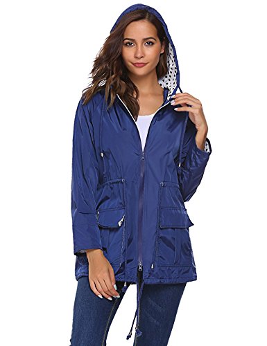 Unibelle Waterproof Lightweight Rain Jacket Active Outdoor Hooded Rain ...