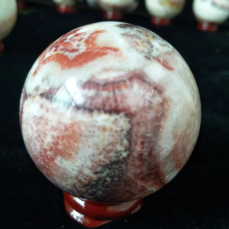 47/55Mm Aaaaa+ Natural Rhodochrosite Stone Crystals  Ball  Stone Ball  Home Decorated High Quality Stones Sphere