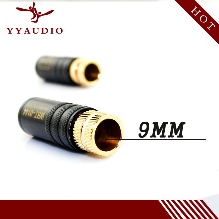 4Pcs/Lot New Gold Plated Copper Rca Plug Mayitr Durable Rca Connector Screws Soldering Locking Audio Video Wbt Plug 53Mm*13Mm