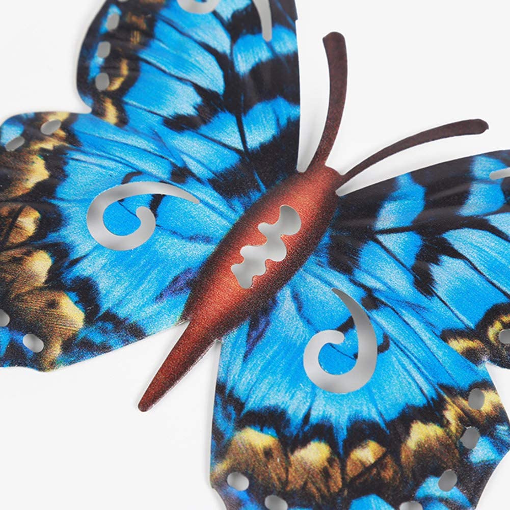 4Pcs Metal Butterfly Wall Decoration Hanging Sculpture Wall Artwork Garden Decoration Miniaturas Animal Outdoor Statues For Yard