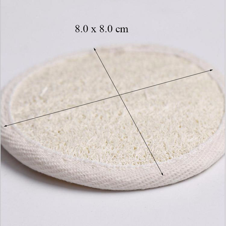 4Pcs Natural Loofah Luffa Facial Complexion Skin Disc Disk Pads Male Female Face Cleaning Brush Baby Care Exfoliator