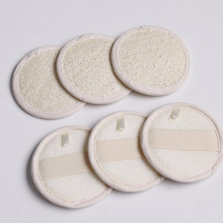 4Pcs Natural Loofah Luffa Facial Complexion Skin Disc Disk Pads Male Female Face Cleaning Brush Baby Care Exfoliator