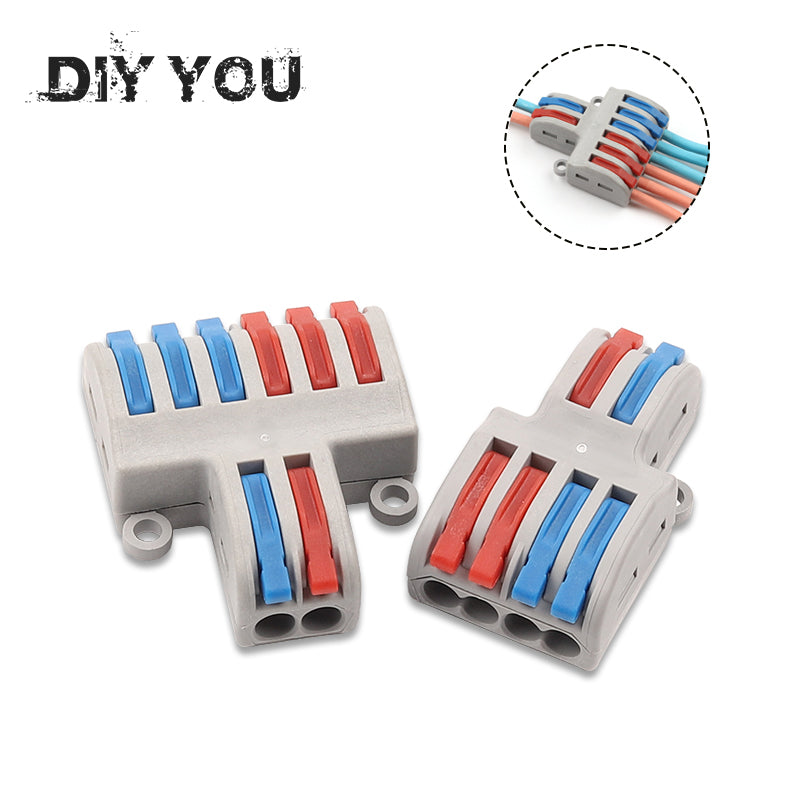 5/10Pcs/Lot Spl-42/62 Mini Fast Wire Connector Universal Wiring Cable Connector Push-In Conductor Terminal Block Diy You