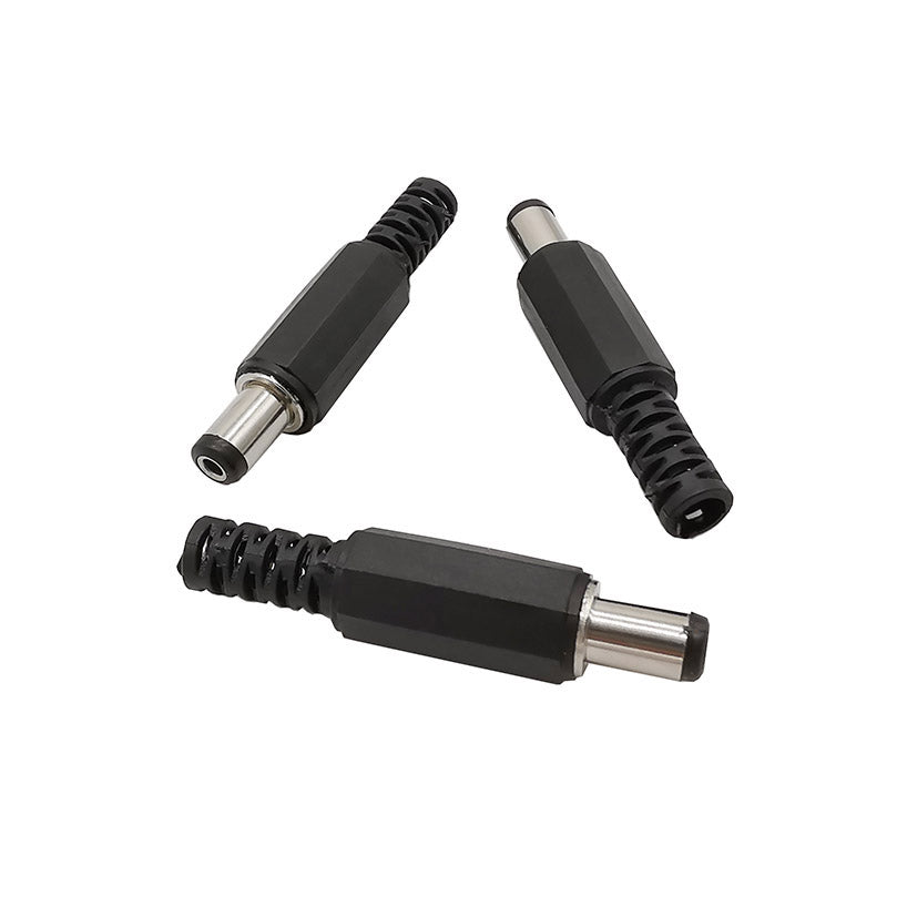 5.5 X 2.1Mm 12V 3A Dc022 Plastic Male Plugs Female Socket Panel Mount Jack 5.5*2.1Mm Dc Power Connectors Electrical Supplies