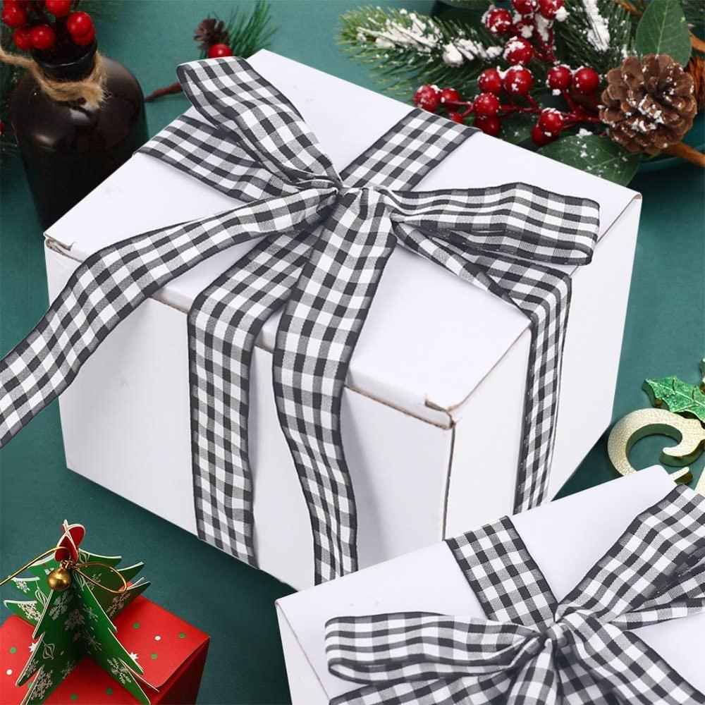 5 Yards / Pack 10Mm 15Mm Lattice Plaid Ribbons Bow Ribbon Gift Wrapping Polyester Ribbon Handmade Diy Accessories,