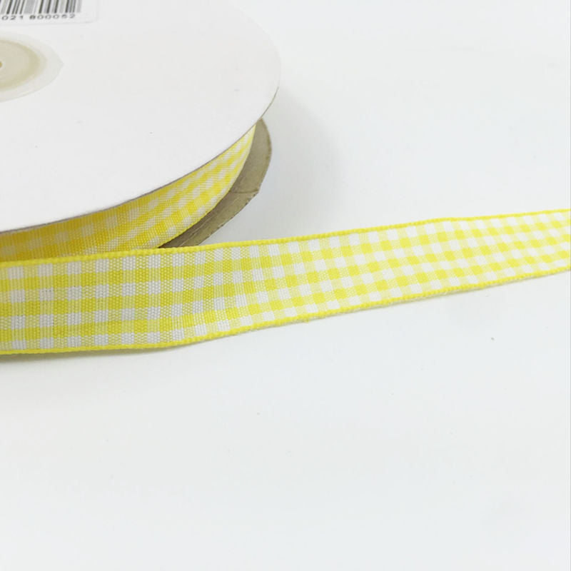 5 Yards / Pack 10Mm 15Mm Lattice Plaid Ribbons Bow Ribbon Gift Wrapping Polyester Ribbon Handmade Diy Accessories,