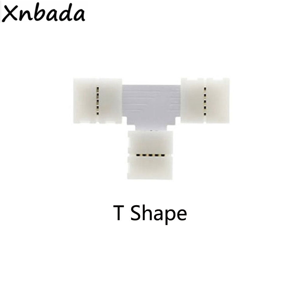 5Pcs Free Soldering Led Connector 2Pin 3Pin 4Pin 5Pin L / T / X Shape Corner Connector For 10Mm Rgb Rgbw Rgbww Led Strip Light
