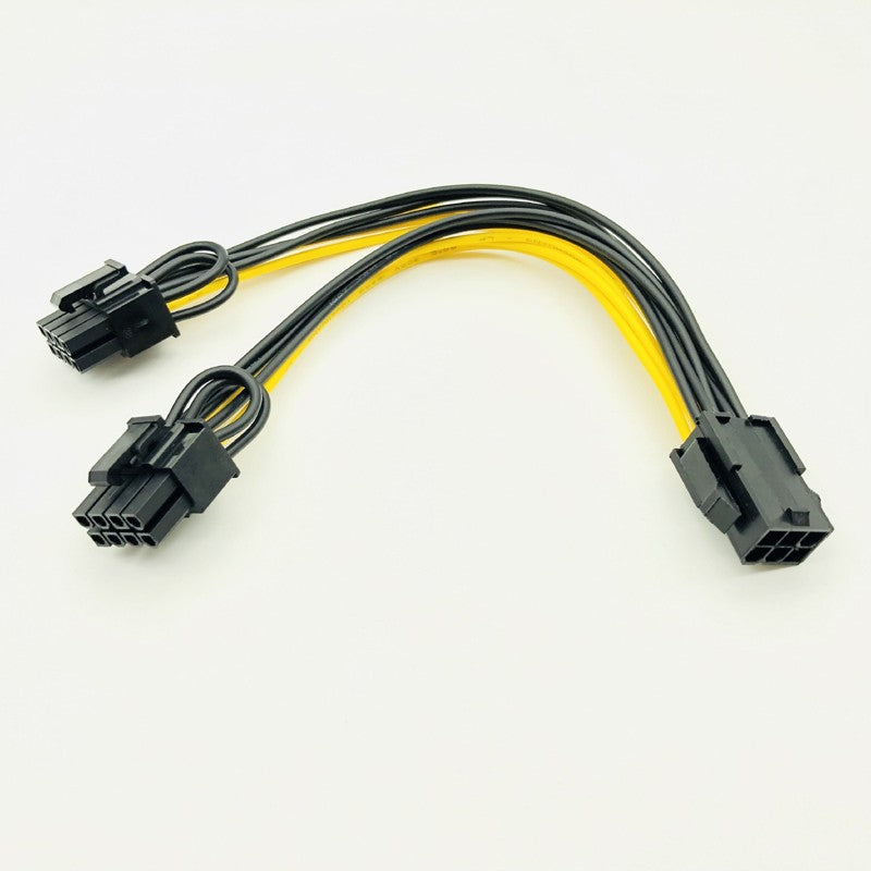 5Pcs Pci-E 6-Pin To Dual 6+2-Pin (6-Pin/8-Pin) Power Splitter Cable Graphics Card Pcie Pci Express 6Pin To Dual 8Pin Power Cable