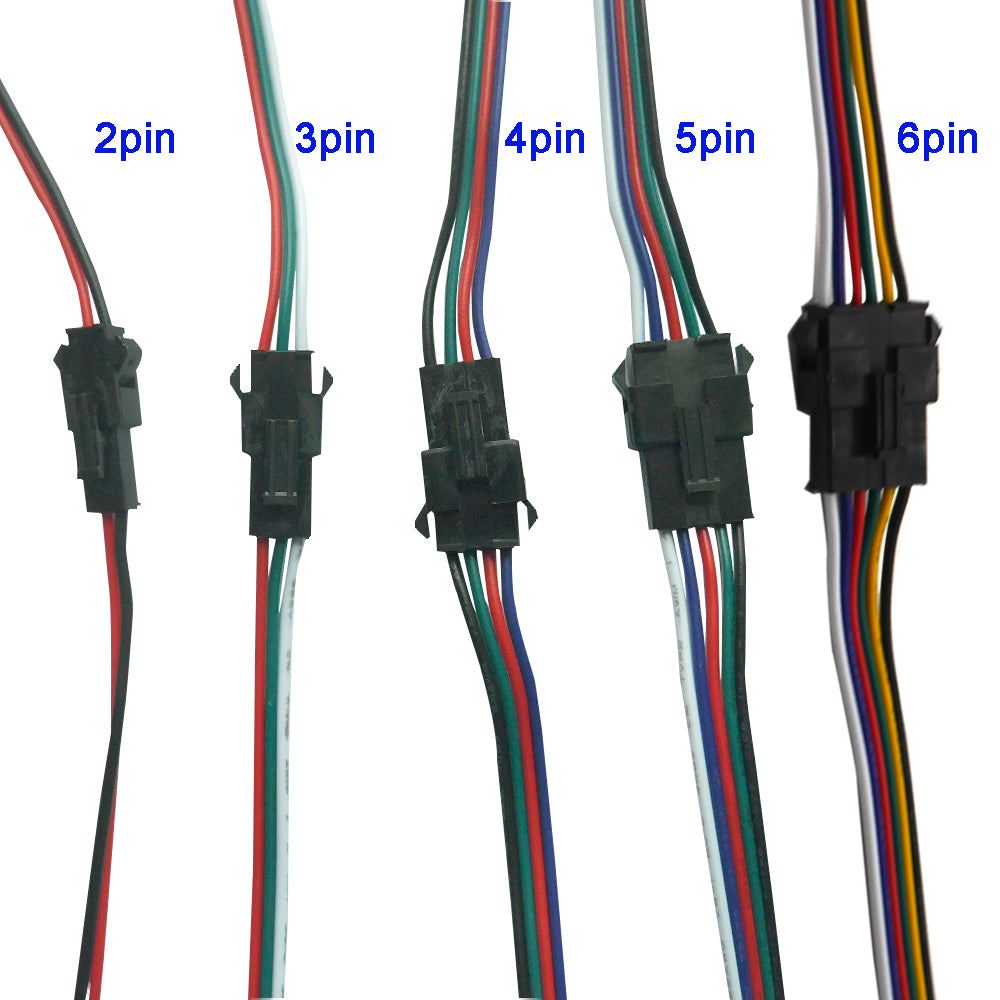 5Pair~100Pairs 3Pin 4Pin 5Pin 6Pin Jst Led Connectors,Male And Female Connector For 3528 5050 Rgb Rgbw Rgbww Led Strip Light