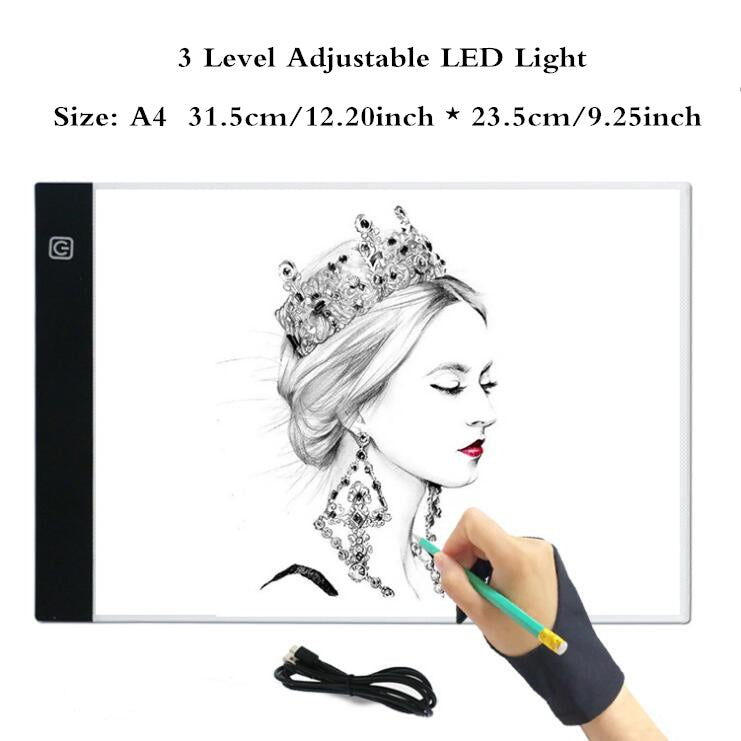 A4/ A5 Led Light Pad Dimmable Copy Board Led Drawing Tablet Eye Protection Diamond Painting Tablet For Diamond Embroidery Stitch
