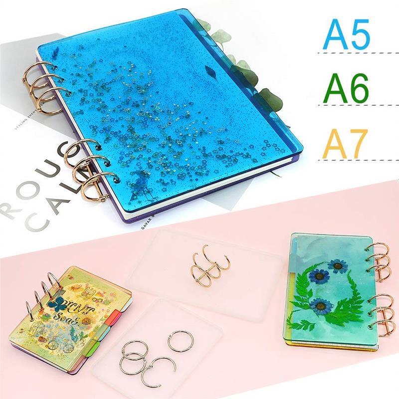 A5 A6 A7 Notebook Cover Silicone Mould  For Jewelry Resin Mold Tools Set Diy Handmade Crystal Epoxy Resin Molds Transparent Book