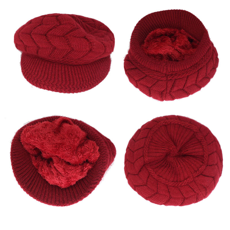 Aetrue Skullies Beanies Women Knitted Hat Scarf Female Winter Hats For Women Bonnet Solid Balaclava Mask Feminino Beanie Hat Cap