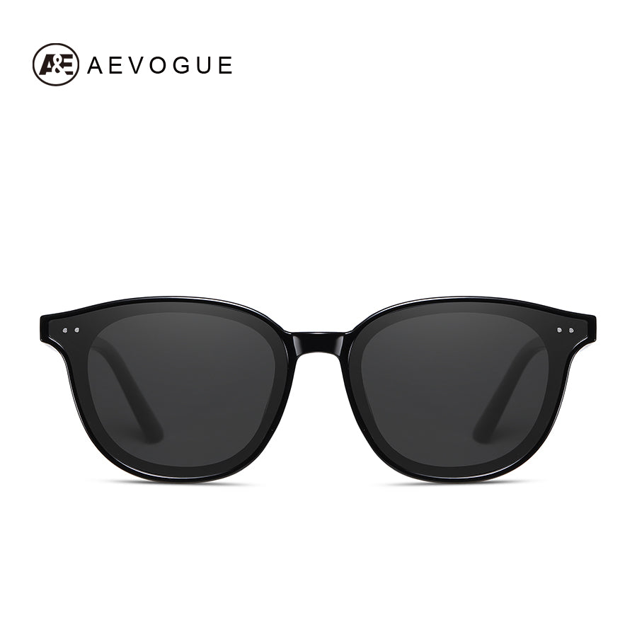 Aevogue New Women Retro Outdoor Polarized Sunglasses Transparent Korean Round Fashion Driving Sun Glasses Unisex Uv400 Ae0850