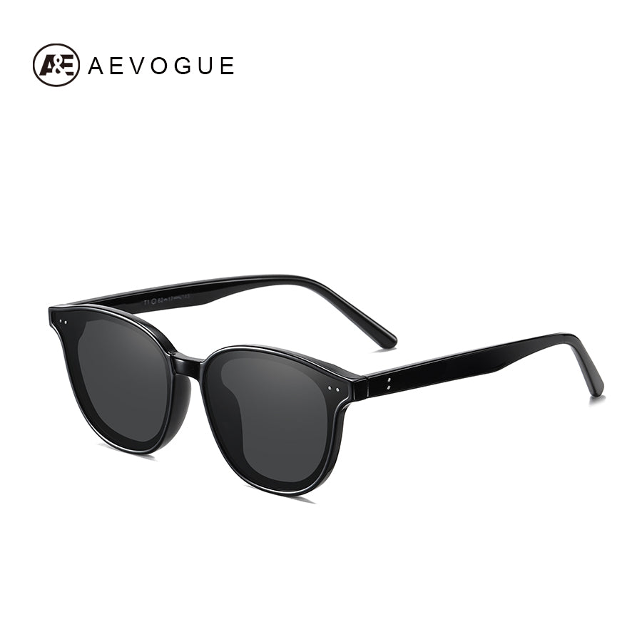 Aevogue New Women Retro Outdoor Polarized Sunglasses Transparent Korean Round Fashion Driving Sun Glasses Unisex Uv400 Ae0850