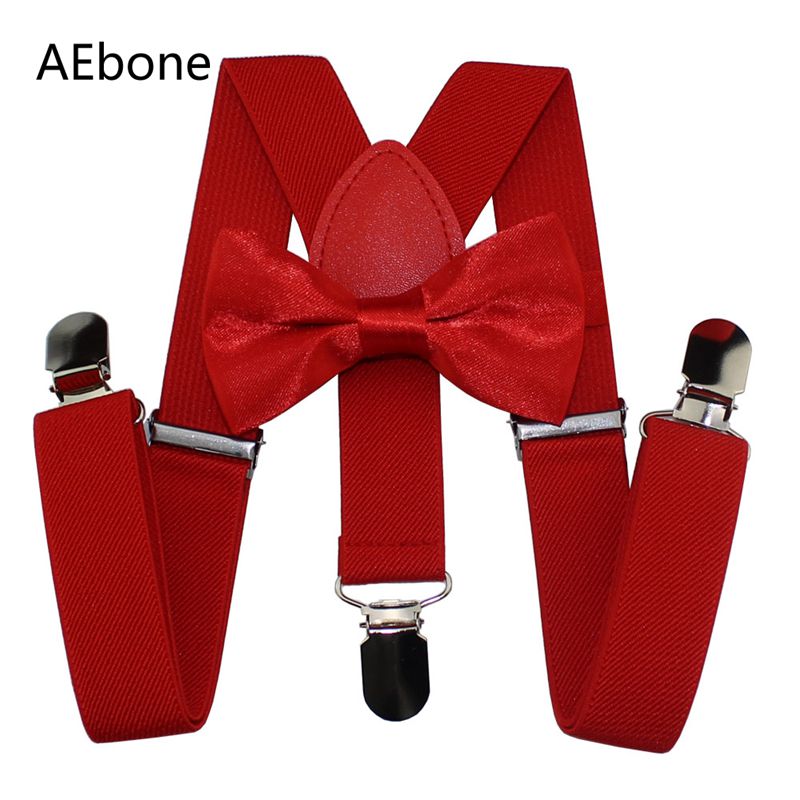 Aebone Baby Suspenders Kids Bow Tie And Suspenders Sets Red Bowtie Braces For Children Girls Boys Suspenders 100 Pieces Sua01