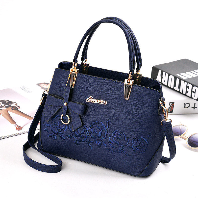 Ainvoev  Europe Fashion Trend Bag Women Handbag Pu Leather Shoulder Bag Printing Flowers Crossbody Bag Female Package A1834