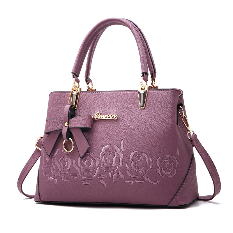Ainvoev  Europe Fashion Trend Bag Women Handbag Pu Leather Shoulder Bag Printing Flowers Crossbody Bag Female Package A1834