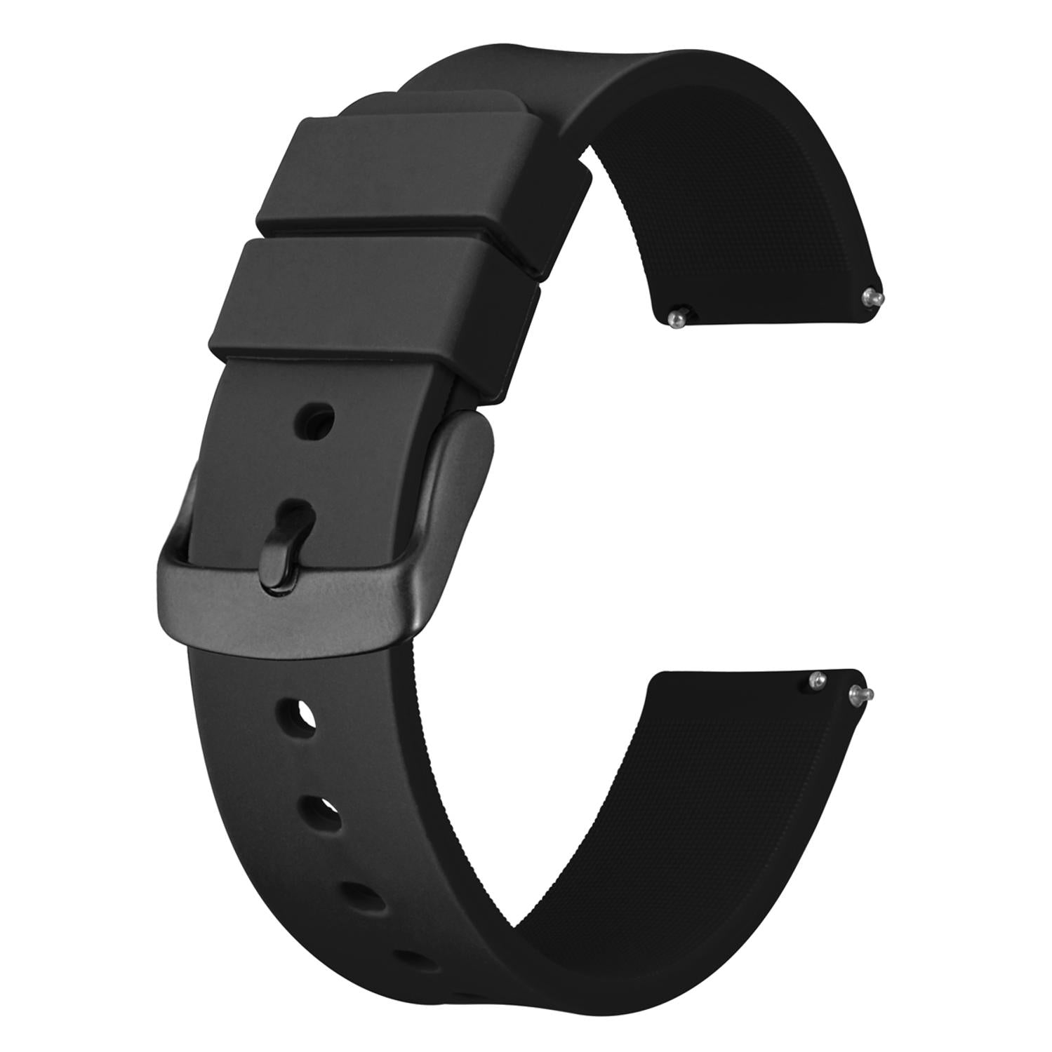 Anbeer Rubber Watchband 14Mm 18Mm 20Mm 22Mm 24Mm Quick Release Replacement Bracelet Men Black Sport Silicone Watch Strap Bands