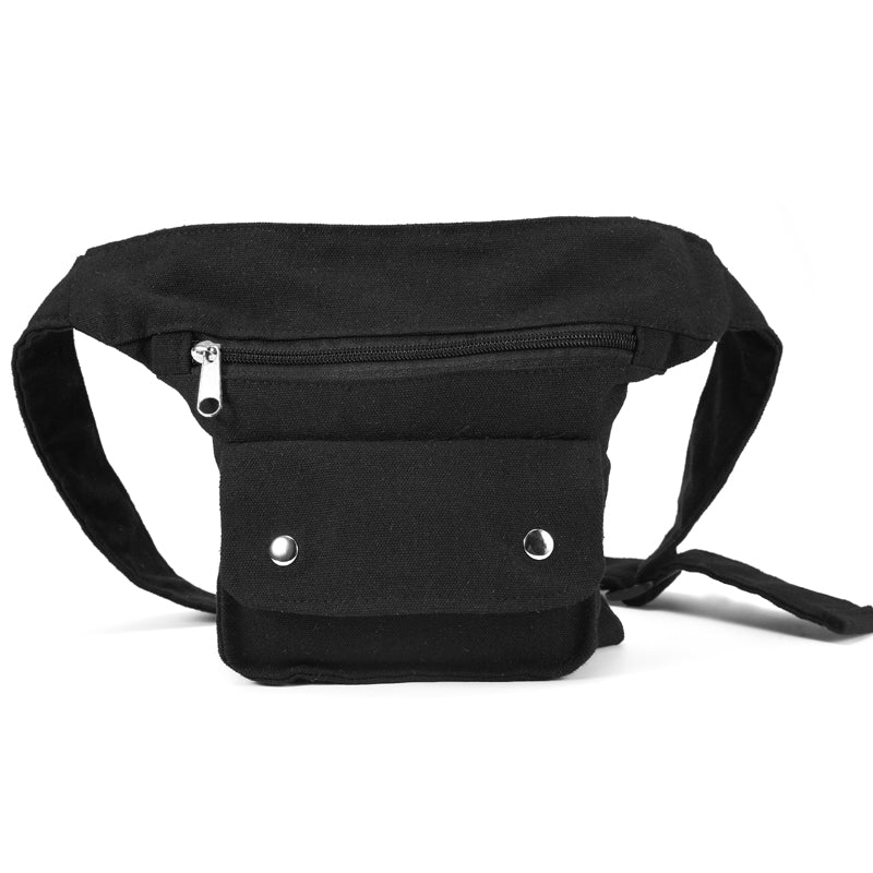 Annmouler Brand Women Fanny Pack Large Capacity Waist Bags Canvas Belt Bag Side Fanny Bag Multipockets Phone Pouch For Girls