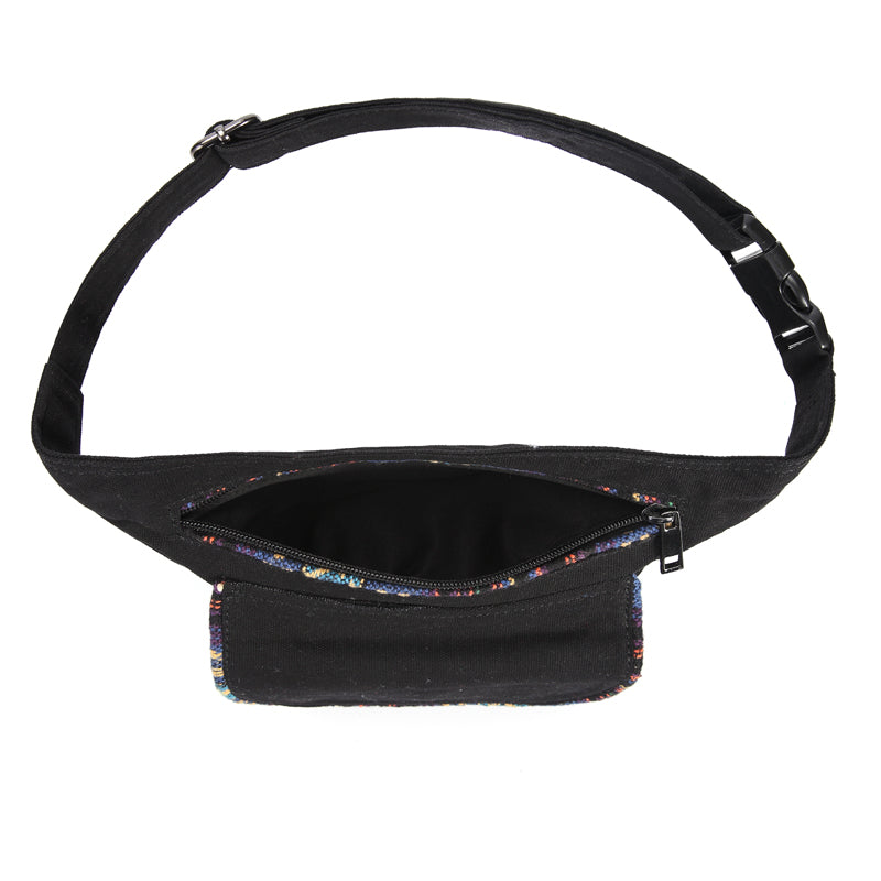 Annmouler Waist Bag For Women Bohemian Style Fanny Pack Ladies Hip Bag Patchwork Phone Pockets Bag Large Capacity Leg Bag Purse