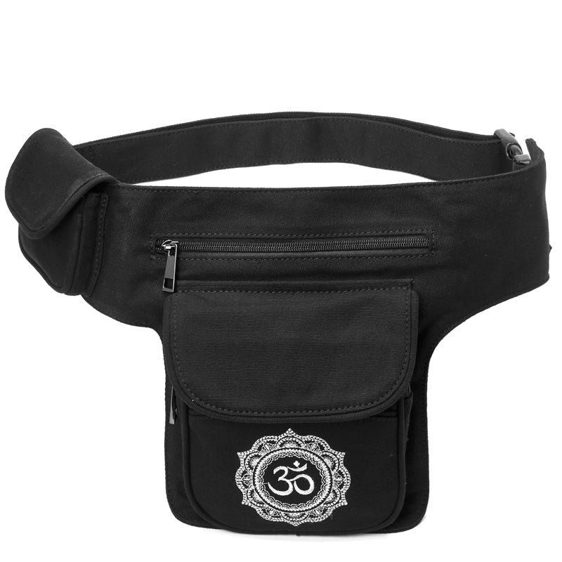 Annmouler Women Fanny Pack Large Capacity Waist Bag Bohemian Hip Bag Embroidery Leg Bag Yoga Waist Pack Quality Pockets Pockets