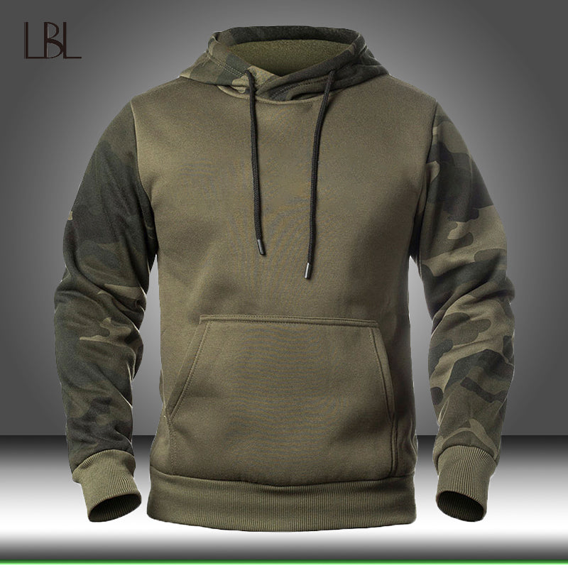Autumn Men'S Military Camouflage Fleece Hoodies Army Tactical  Male Winter Camo Hip Hop Pullover Hoody Sweatshirt Loose Clothing