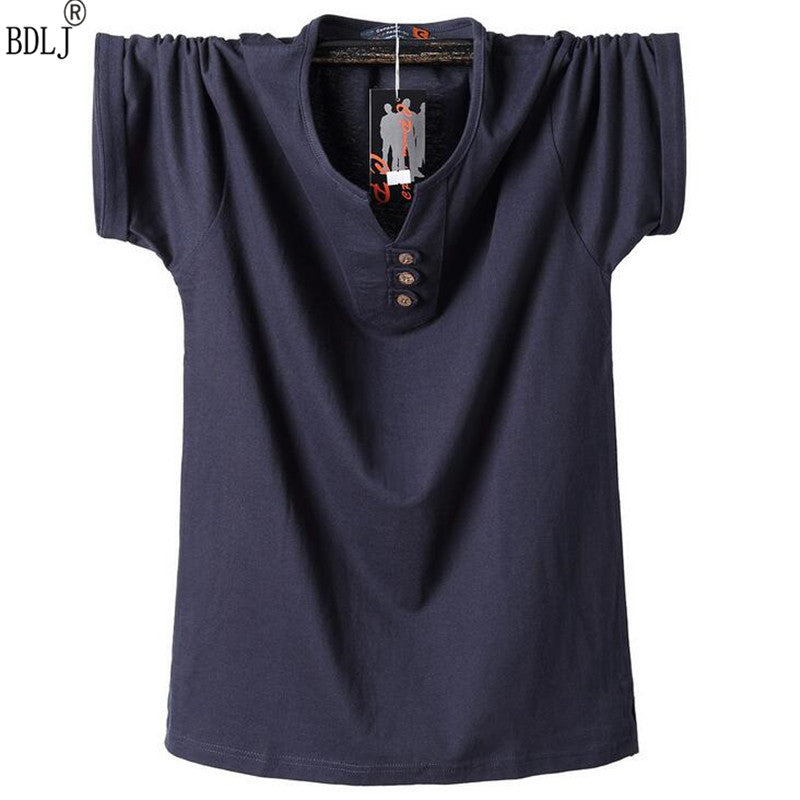 Bdlj2017 Pure Cotton Men T Shirt Plus Size 3Xl 4Xl 5Xl 6Xl 7Xl 8Xl O Neck Collar Fashion Solid Color T Shirt Man Summer Clothing