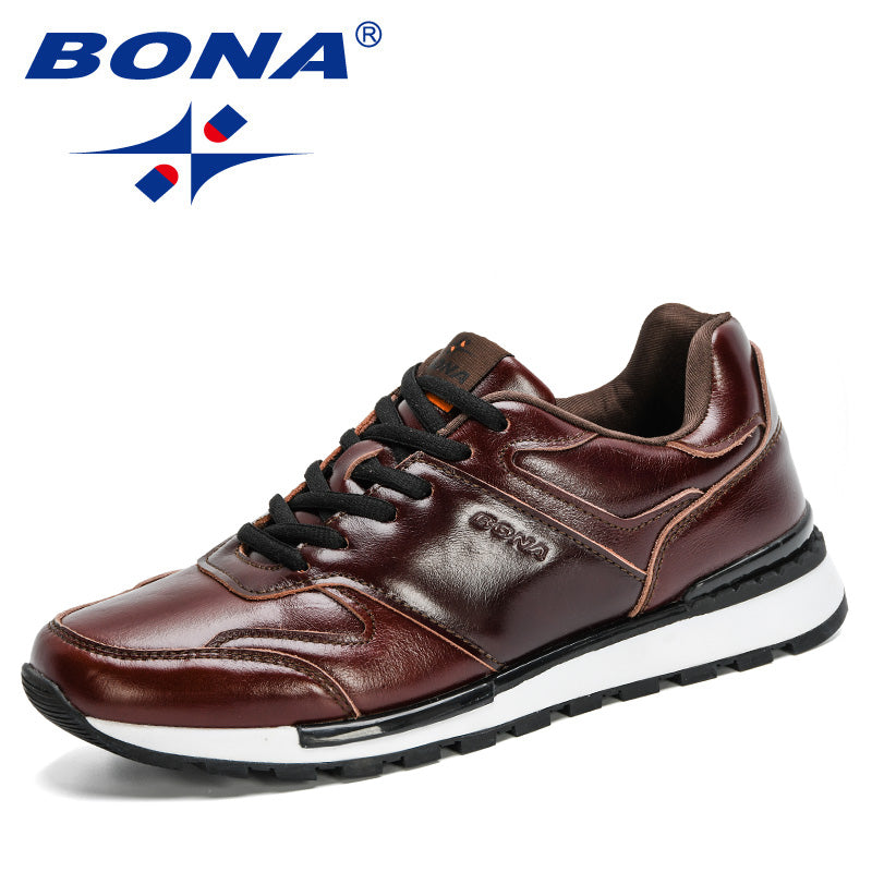 Bona New Designers Business Dress Shoes Genuine Leather Formal Office Men Shoes Party Fashion Wedding Man Footwear Trendy