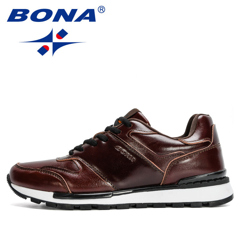 Bona New Designers Business Dress Shoes Genuine Leather Formal Office Men Shoes Party Fashion Wedding Man Footwear Trendy