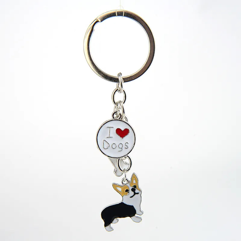 Best Friend Anime Keychain Metal Pet Dogs Key Ring Bag Handbag Charm Wholesale Lovely Keychain Car Keyring Gift Women Jewelry