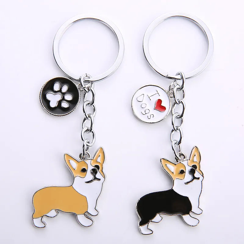 Best Friend Anime Keychain Metal Pet Dogs Key Ring Bag Handbag Charm Wholesale Lovely Keychain Car Keyring Gift Women Jewelry
