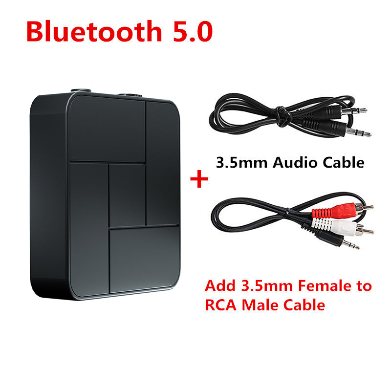 Bluetooth 5.0 Receiver Transmitter 3.5Mm 3.5 Aux Jack Usb Dongle Stereo Wireless Audio Adapters With Mic For Car Tv Pc Headphone