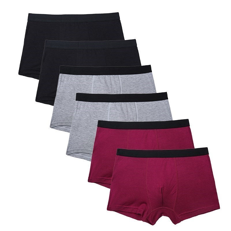 Boxer Men Solid Bamboo Fiber Breathable Comfortable Underwear Man Boxers Super-Elastic Shorts Black Underpants Male Panties
