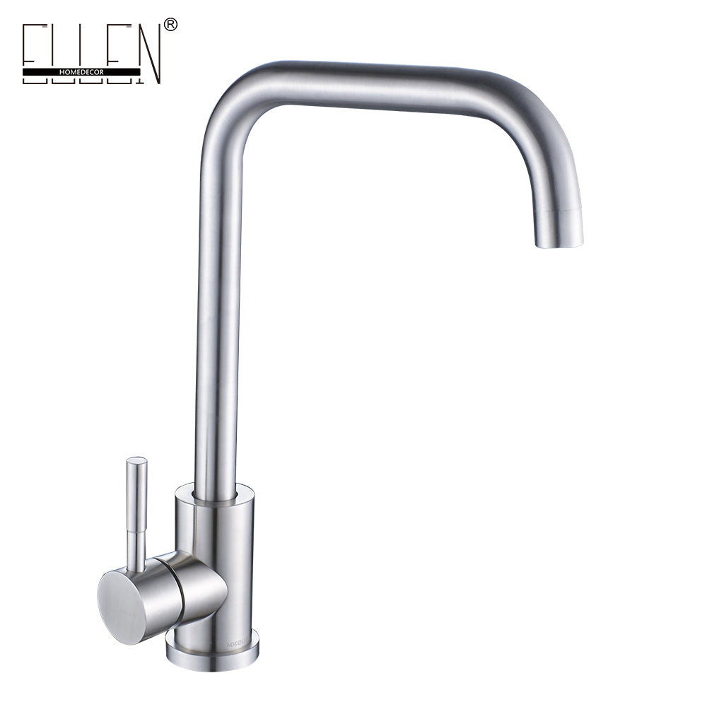 Brushed Nickel Kitchen Faucet Modern Kitchen Mixer Tap Stainless Steel 360 Degree Cold And Hot  Tap Sus304 Kitchen Faucets Nk02