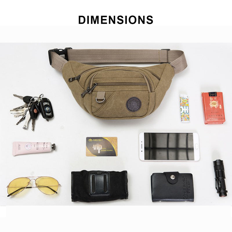 Buylor Waist Packs Men Banana Bum Bag Fashion Canvas Fanny Pack Hot Casual  Belt Bag Women Sports Hip Bag Phone Pounch  Travel