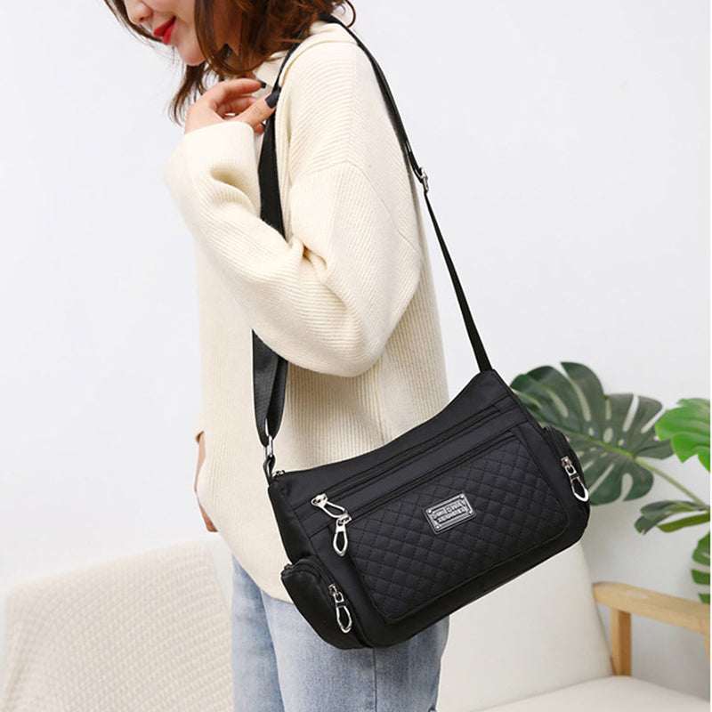 Buylor Women'S Crossbody Bag Waterproof Nylon Shoulder Messenger Bags Casual  Top-Handle Ladies Handbag  Rhomboid Travel Tote