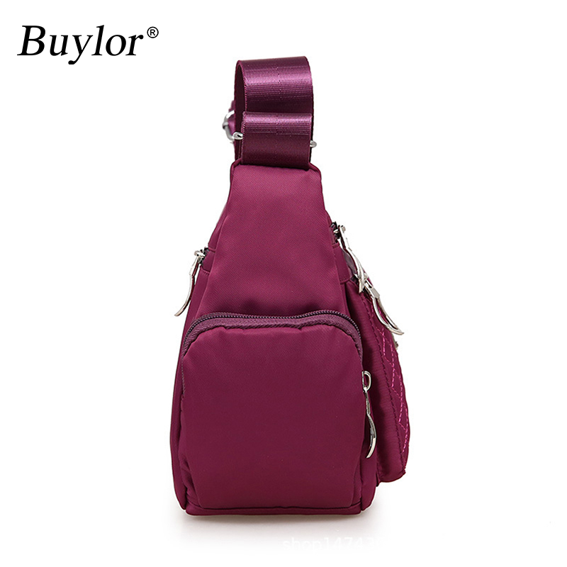 Buylor Women'S Crossbody Bag Waterproof Nylon Shoulder Messenger Bags Casual  Top-Handle Ladies Handbag  Rhomboid Travel Tote