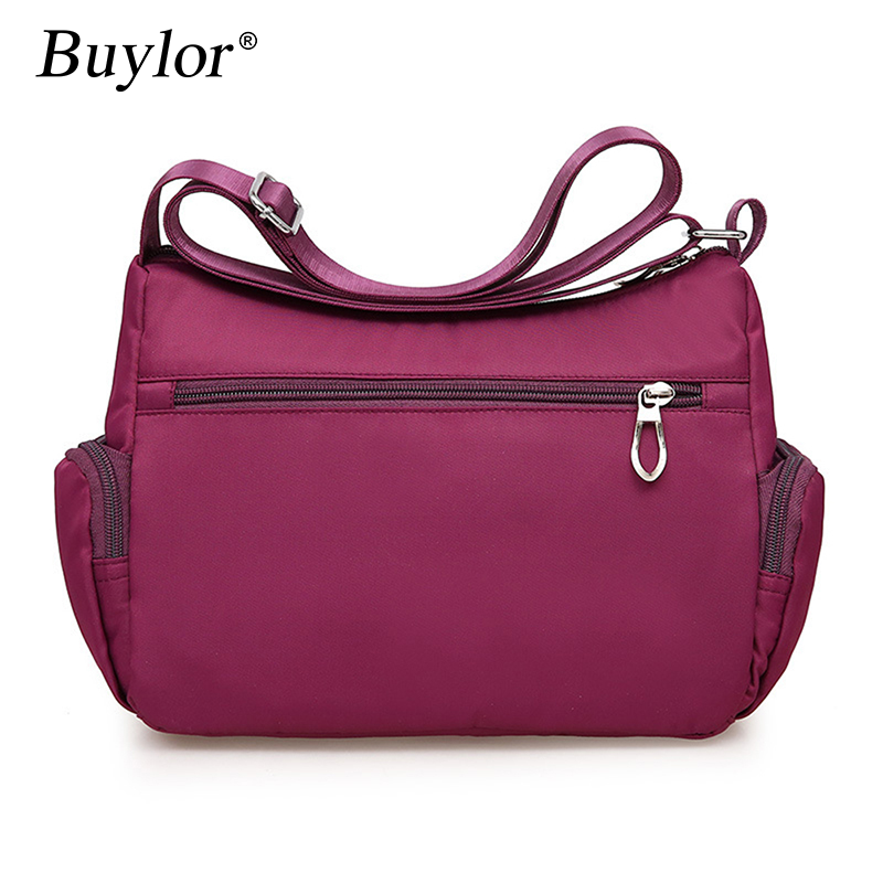 Buylor Women'S Crossbody Bag Waterproof Nylon Shoulder Messenger Bags Casual  Top-Handle Ladies Handbag  Rhomboid Travel Tote