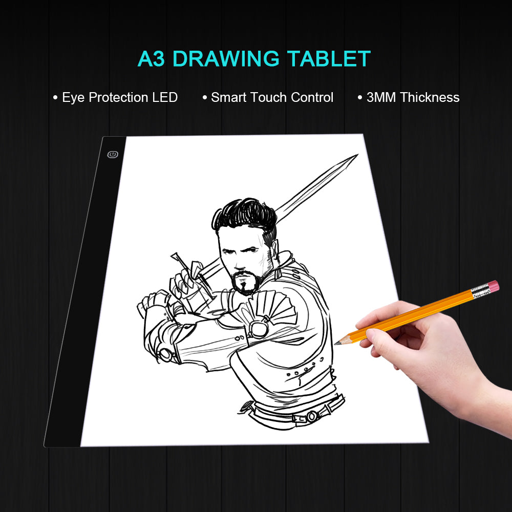 Chipal A3 Led Writing Drawing Tablet Artcraft Light Box Copyboard Diamond Painting Large-Size Tracing Pad For Painting Sketching